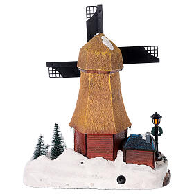 Wind mill with lights and music 25x25x10 cm s5