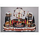 Christmas amusement park with tightrope walkers and carousel 45x65x45 cm s2