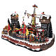 Christmas amusement park with tightrope walkers and carousel 45x65x45 cm s3