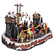Christmas amusement park with tightrope walkers and carousel 45x65x45 cm s4