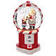 Snowball with sweet dispenser and Santa Claus 20 x 10 cm s1
