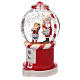 Snowball with sweet dispenser and Santa Claus 20 x 10 cm s2