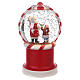 Snowball with sweet dispenser and Santa Claus 20 x 10 cm s4