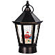 Glass lantern with Santa Claus 25x10 cm s4