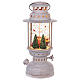Palla di vetro con Babbo Natale a forma di lanterna 20x10 cm s4