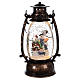 Snowball with family of puppets inside a 25x10 cm lantern s1