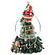 Palla di neve con Babbo Natale e albero di natale h 20 cm s3