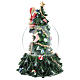 Palla di neve con Babbo Natale e albero di natale h 20 cm s5