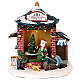 Cenário Natalino em miniatura com Pai Natal e loja de árvores de Natal 20x20x20 cm s1