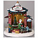 Cenário Natalino em miniatura com Pai Natal e loja de árvores de Natal 20x20x20 cm s2
