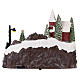 Christmas village with Santa Claus and kids in motion 20x30x20 cm s5
