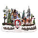 Christmas village with movement and lights 20x30x20 cm s1