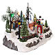Christmas village with movement and lights 20x30x20 cm s4