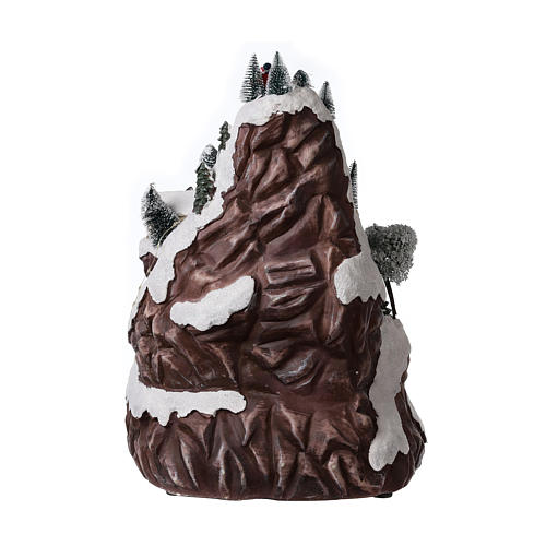 Christmas mountain village with lights and music 45x30x30 cm 5