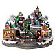 Animated Christmas village with train 35x45x35 cm s1