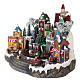 Animated Christmas village with train 35x45x35 cm s3