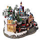 Animated Christmas village with train 35x45x35 cm s4