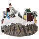 Animated Christmas village with train 35x45x35 cm s5