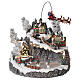 Christmas village with Santa's sleigh ice skaters mouvement lights and music 40x45x35 cm s1