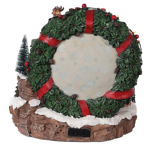 Christmas village Santa's sleigh cableway mouvement lights and music 30x30x30 cm 5