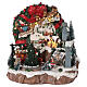 Christmas village Santa's sleigh cableway mouvement lights and music 30x30x30 cm s1
