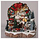 Christmas village Santa's sleigh cableway mouvement lights and music 30x30x30 cm s2