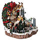 Christmas village Santa's sleigh cableway mouvement lights and music 30x30x30 cm s4