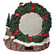 Christmas village Santa's sleigh cableway mouvement lights and music 30x30x30 cm s5