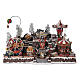 Cenário Natalino em miniatura com castelo e brinquedos em movimento luzes 55x85x55 cm s1