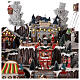 Cenário Natalino em miniatura com castelo e brinquedos em movimento luzes 55x85x55 cm s5