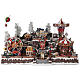 Winter amusement park village with carousel castle motion lights 55x85x55 cm