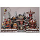 Winter amusement park village with carousel castle motion lights 55x85x55 cm s2