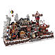 Winter amusement park village with carousel castle motion lights 55x85x55 cm s4