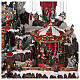 Winter amusement park village with carousel castle motion lights 55x85x55 cm s6
