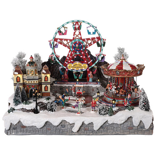 Winter village ferris wheel carousel motion lights 50x50x45 cm 1