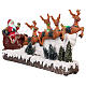 Christmas village Santa's sleigh with lights and music 25x40x10 cm s3