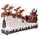 Christmas village Santa's sleigh with lights and music 25x40x10 cm s4