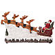 Christmas village Santa's reindeer sleigh with light music 25x40x10 cm s5