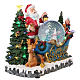 Weihnachtsmann Schlitte mit Schneekugel 25x30x20cm Licht und Musik s4