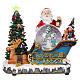 Sanie święty Mikołaj kula ze śniegiem ruch oświetlenie melodyjka 25x30x20 cm s1