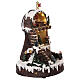 Christmas village Santa's Home with moving elements, lights and music 30x25x20 cm s4