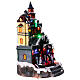 Christmas village with toy shop animated lights music 35x20x20 s4