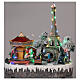 Christmas village Paris, moving elements, light and music 30x30x25 cm s2