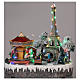 Village de Noël Paris mouvement lumières musique 30x30x25 cm s2