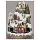 Christmas village with moving elements, lights and music 35x45x35 cm s2