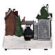 Christmas village train station with moving elements, lights and music 25x35x25 cm s5