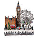Christmas village London with moving elements, lights and music 35x20x25 cm s1