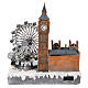 Christmas village London with moving elements, lights and music 35x20x25 cm s5