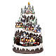 Christmas village with moving elements, lights and music 50x35x30 cm s1