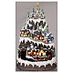 Christmas village with moving elements, lights and music 50x35x30 cm s2